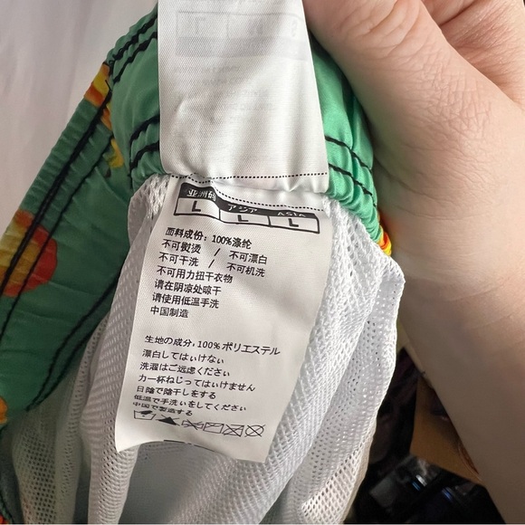 Vacancy Co. Green Banana Print Swim Trunks, size Small - Picture 3 of 6